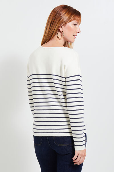 Pull rayé femme