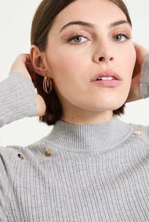 Pull col montant femme