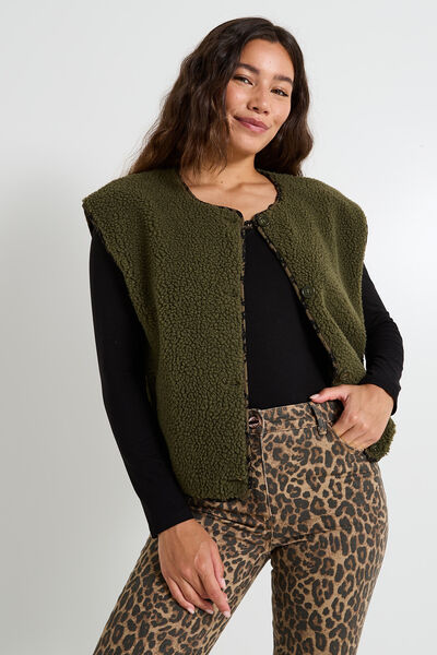 Gilet réversible sans manches femme