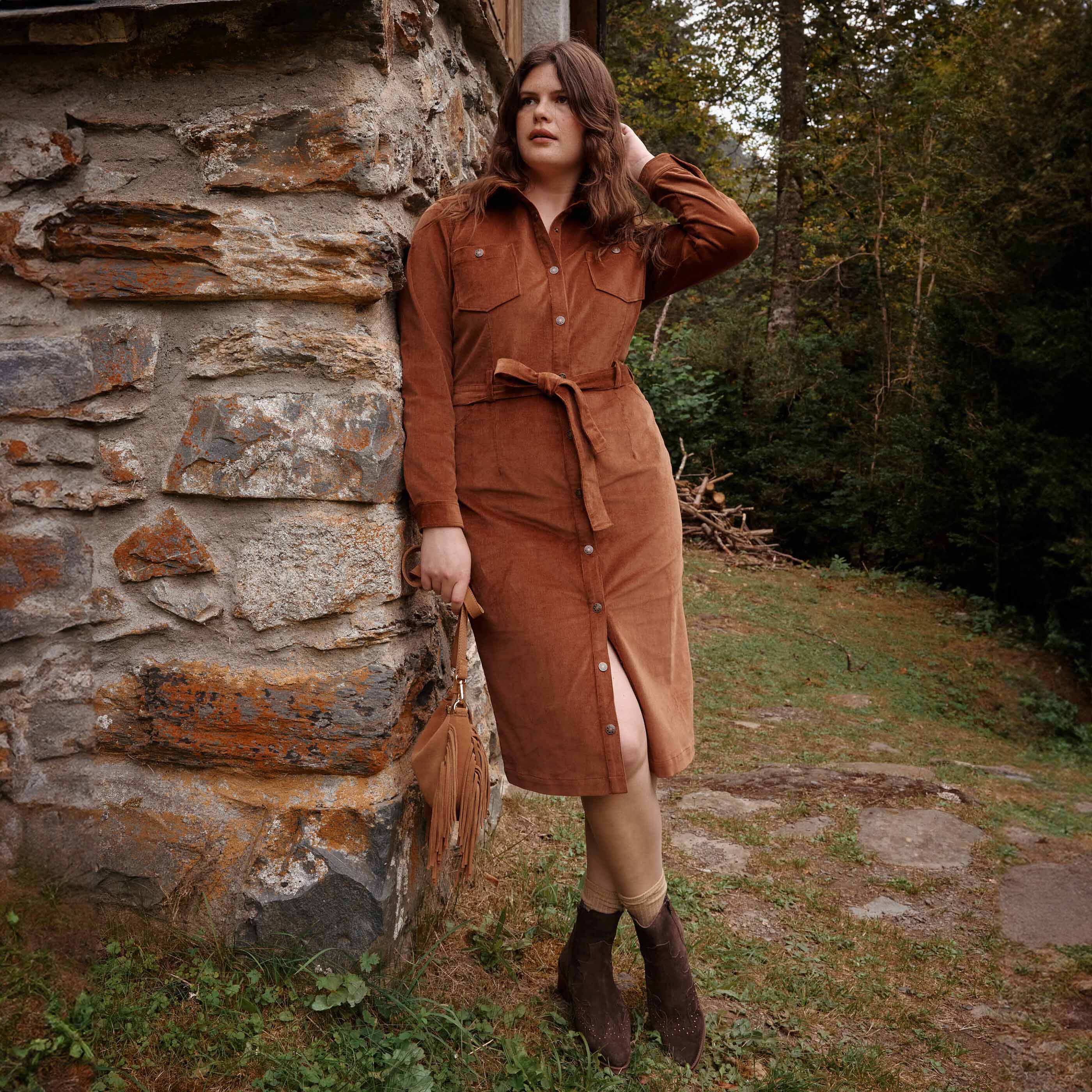 Robe en velour femme 2025