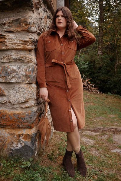 Robe en velours femme