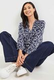 Blouse à smock fleurie