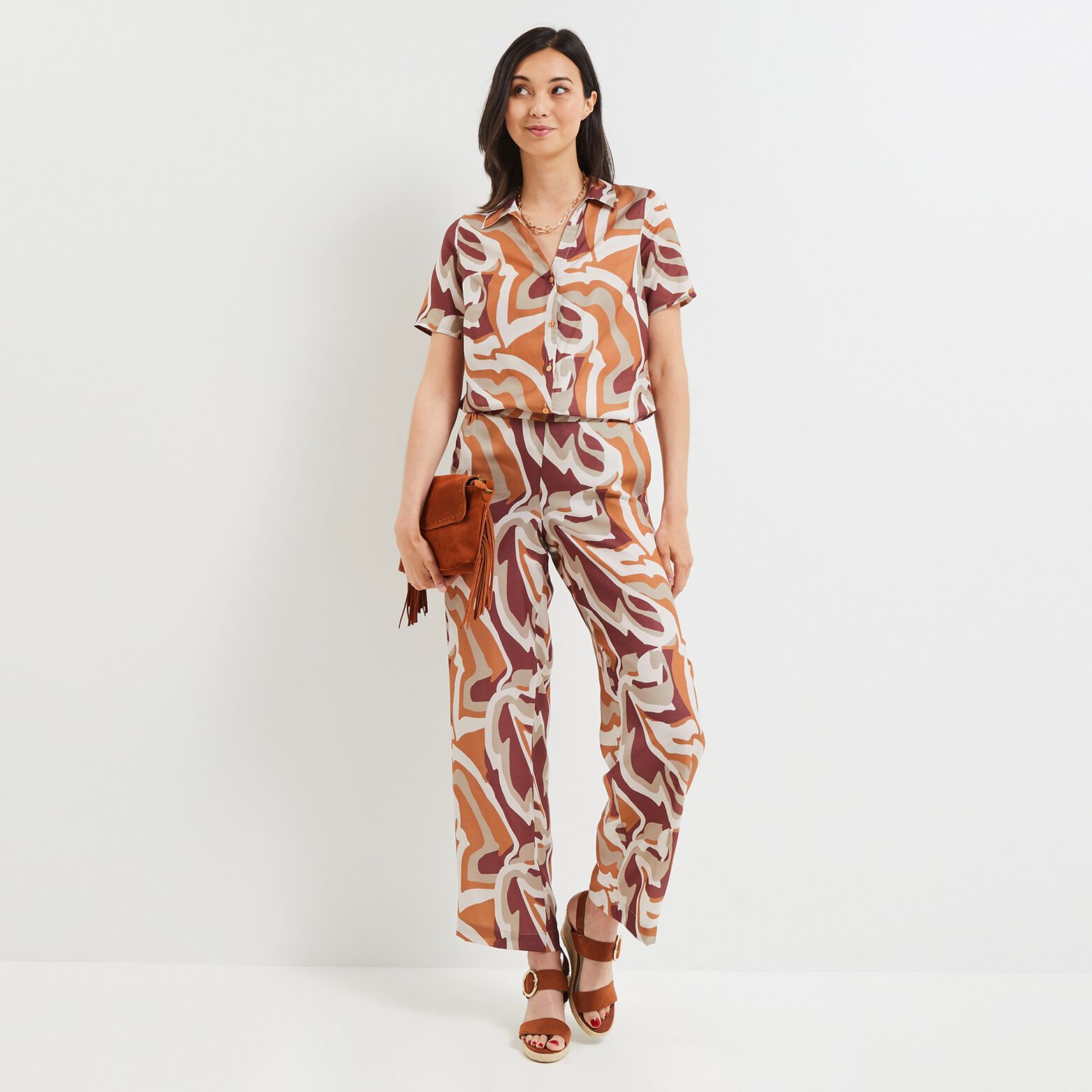 Pantalon large femme