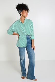 Chemise loose rayée femme