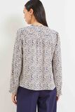 Blouse à smock fleurie