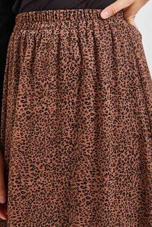 Jupe longue motif léopard femme