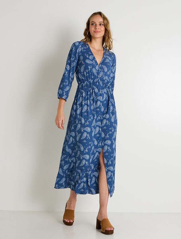 Robe en maille imprimée femme