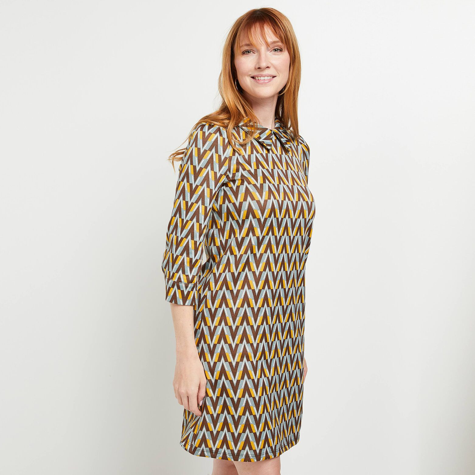 Robe en maille jacquard