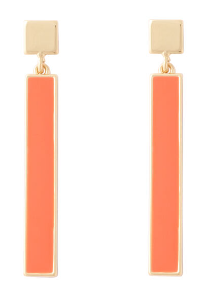 Boucles d'oreilles à tige orange