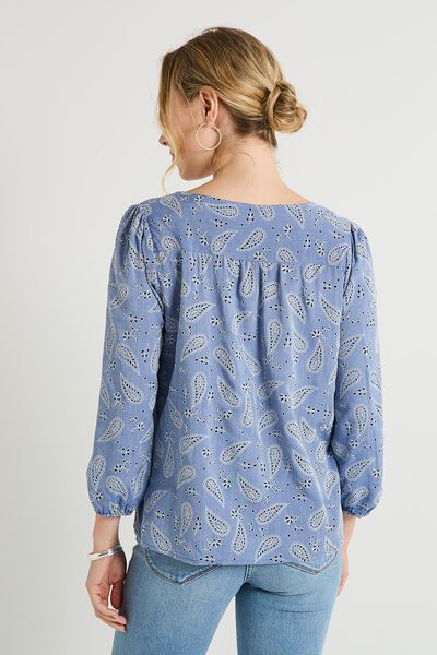 Blouse col V femme