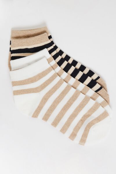 Lot de 2 paires de soquettes à rayures