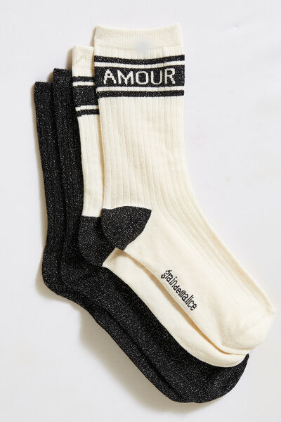 Lot de 2 paires de chaussettes femme