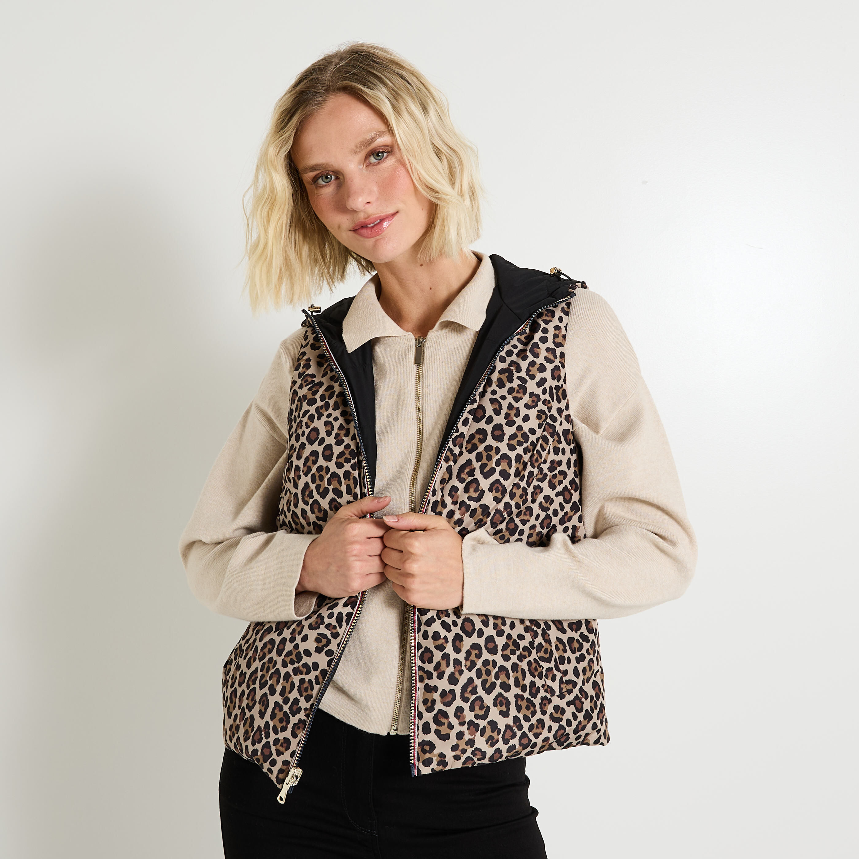 Doudoune sans manches r&eacute;versible femme