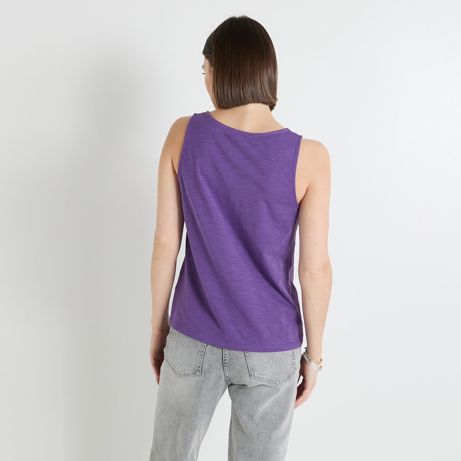 Débardeur col V femme