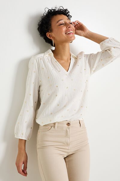 Blouse en gaze de coton femme