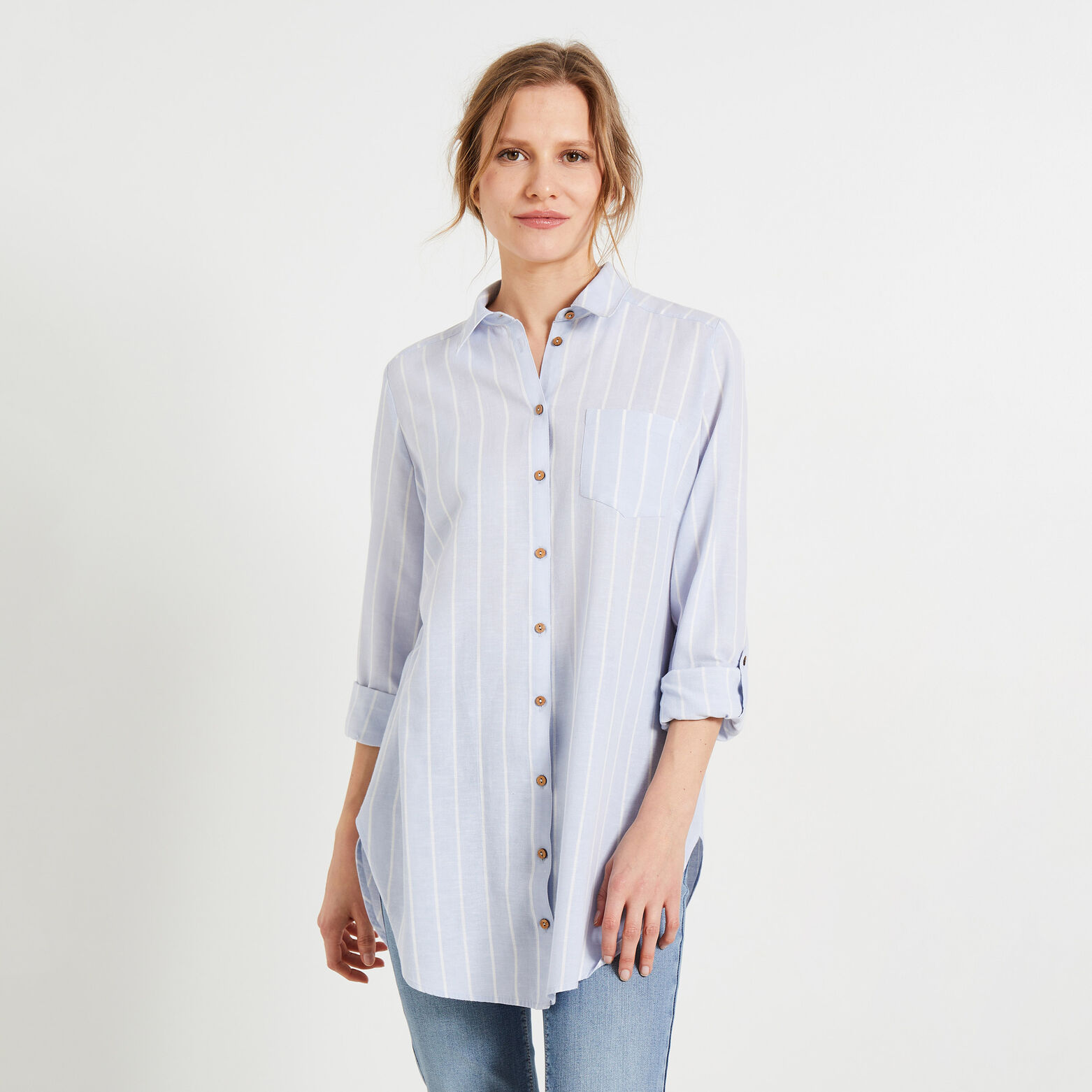 Chemise oversize rayée femme