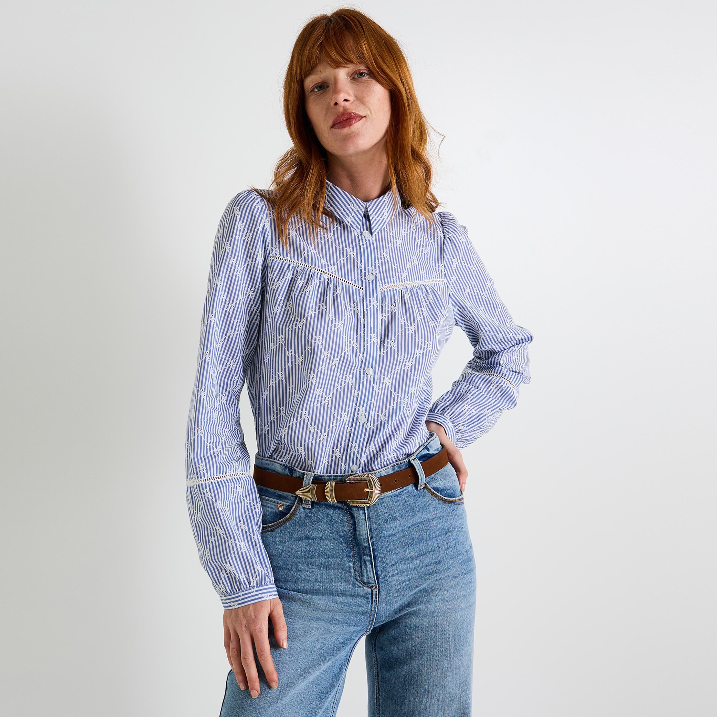 Chemise ray&eacute;e femme