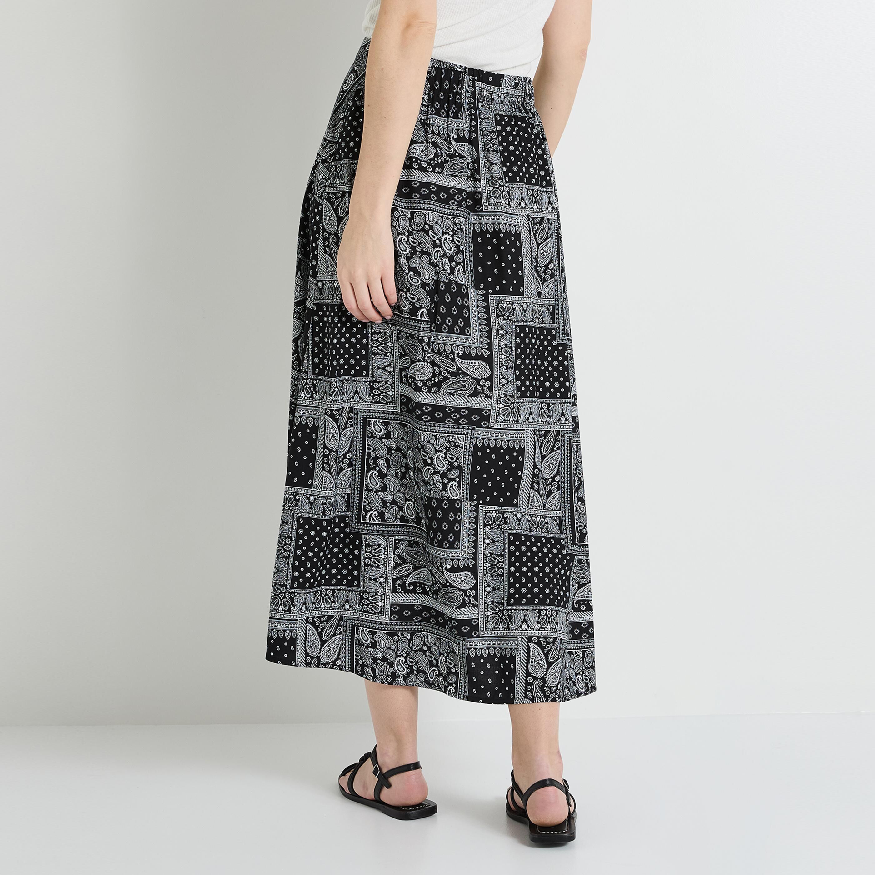 Jupe mi-longue fluide femme