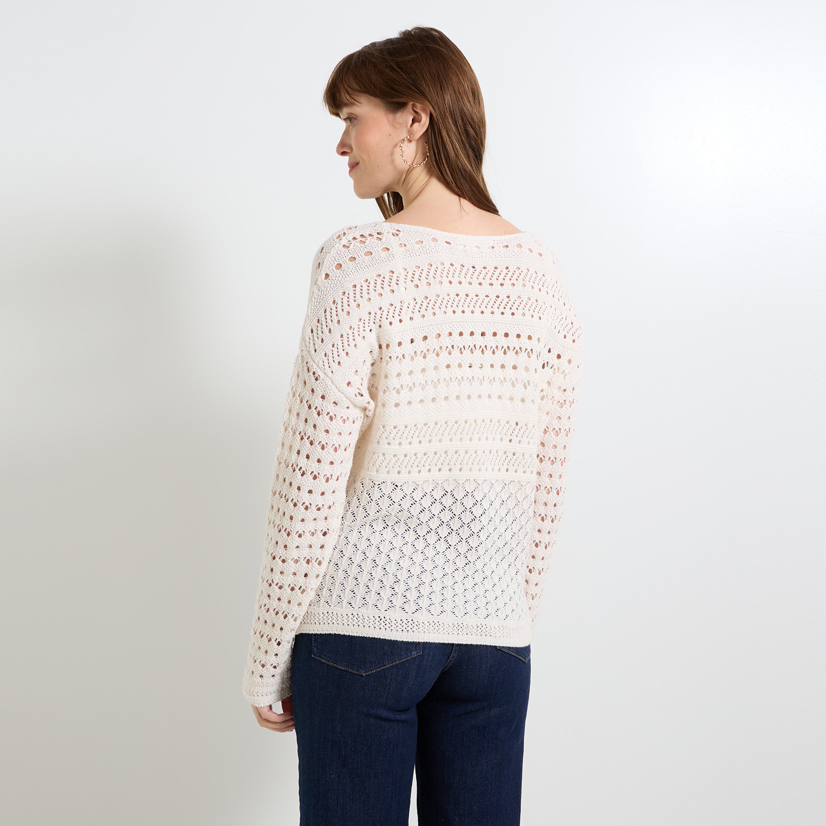 Pull en crochet femme