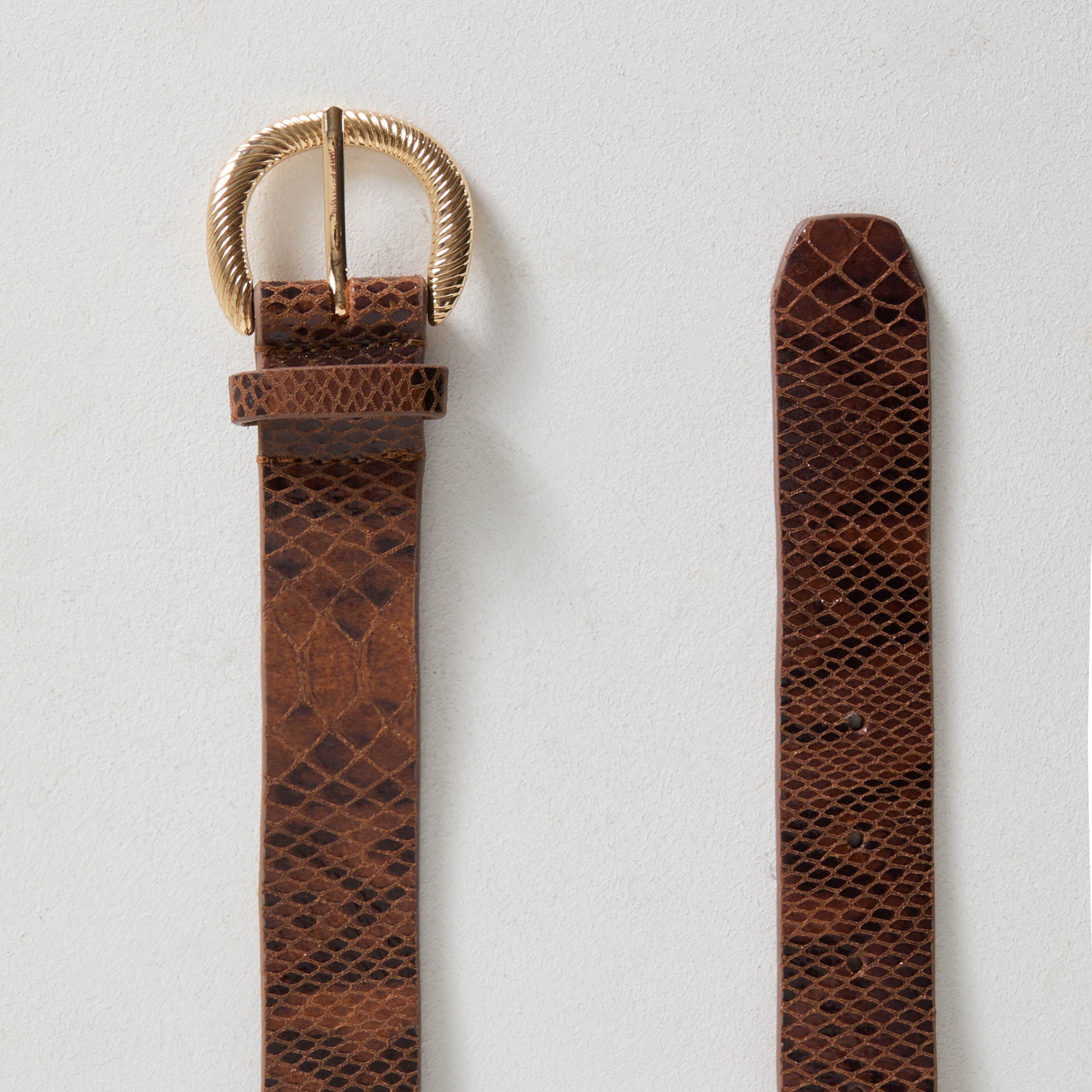 Ceinture cro&ucirc;te de cuir femme