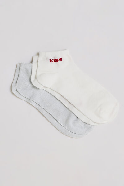 Lot de 2 paires de socquettes femme