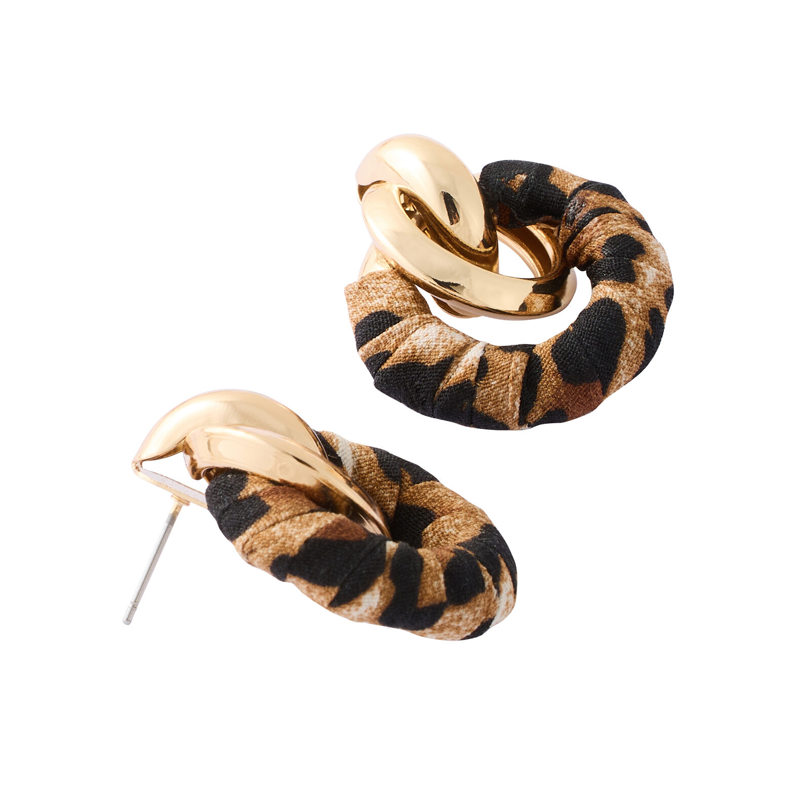 Boucles d'oreilles imprimé léopard