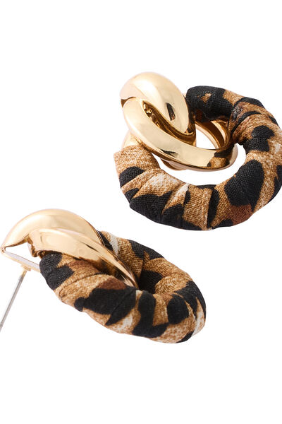 Boucles d'oreilles imprimé léopard