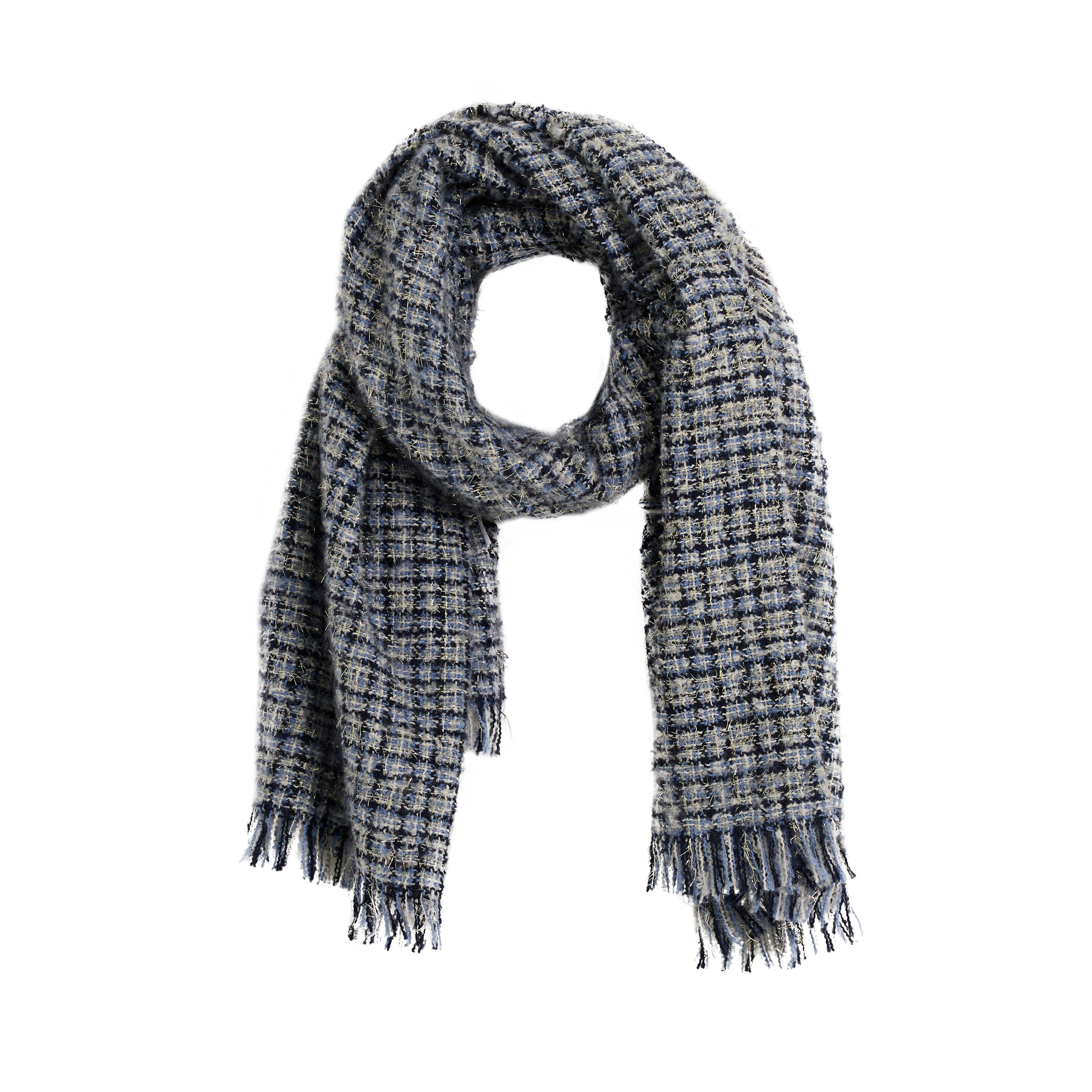 &Eacute;charpe &agrave; carreaux brillante femme