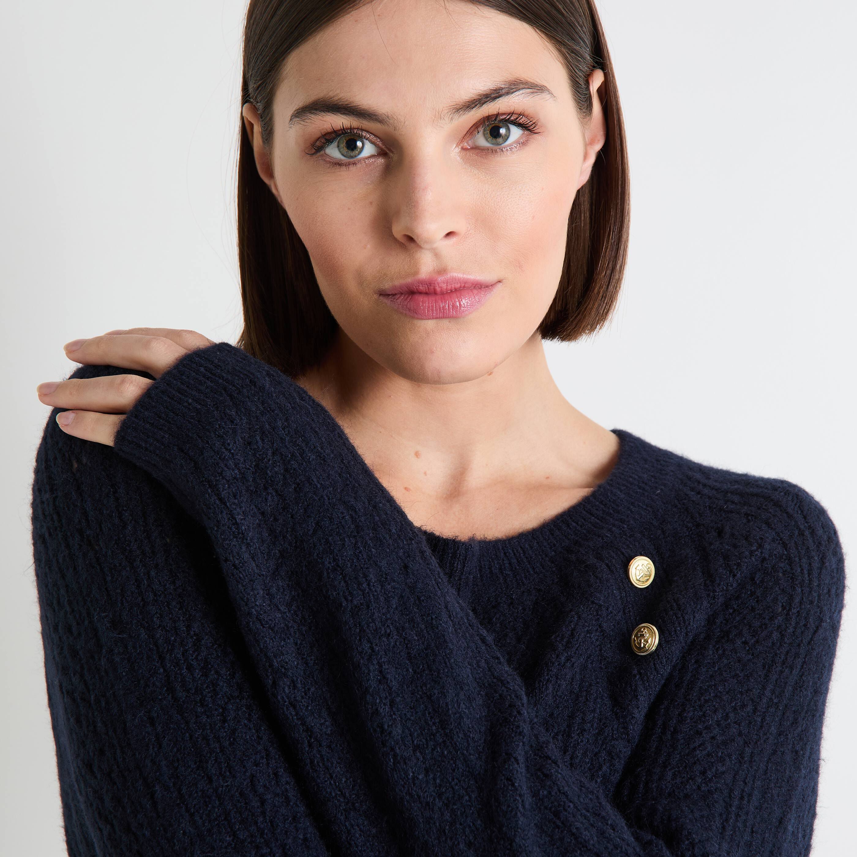 Robe pull col rond femme