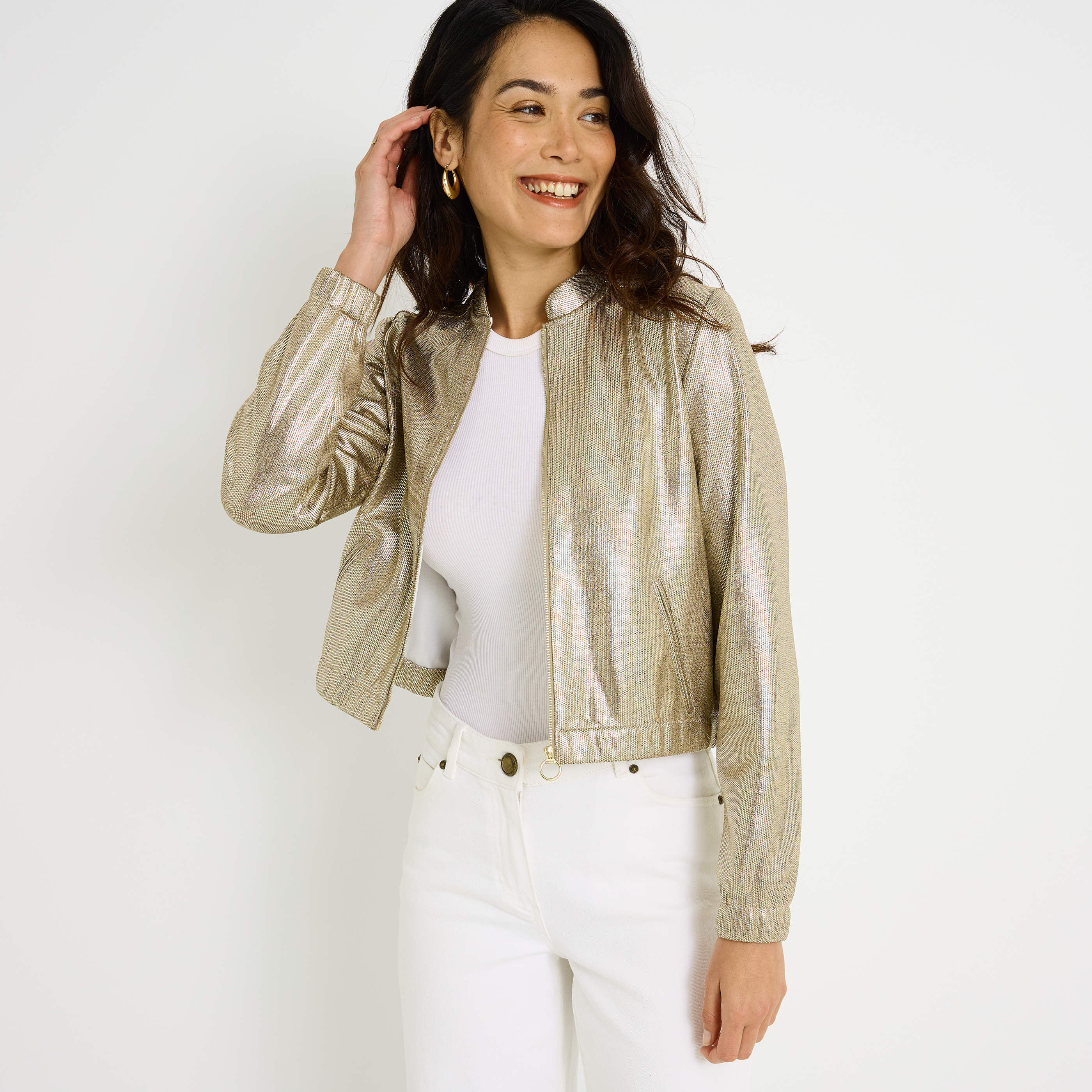 Veste en maille iris&eacute;e femme