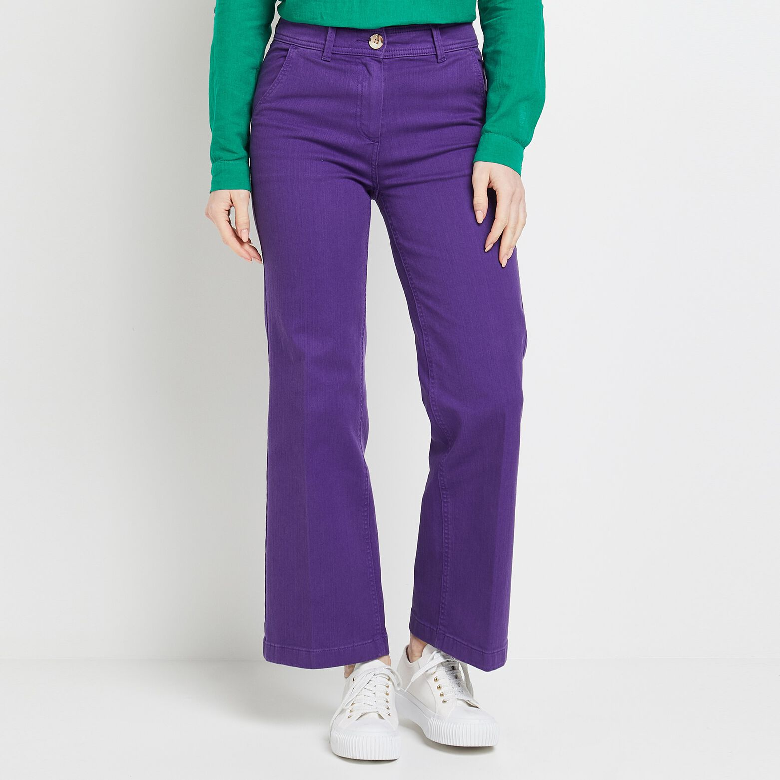 Jean flare raccourci femme