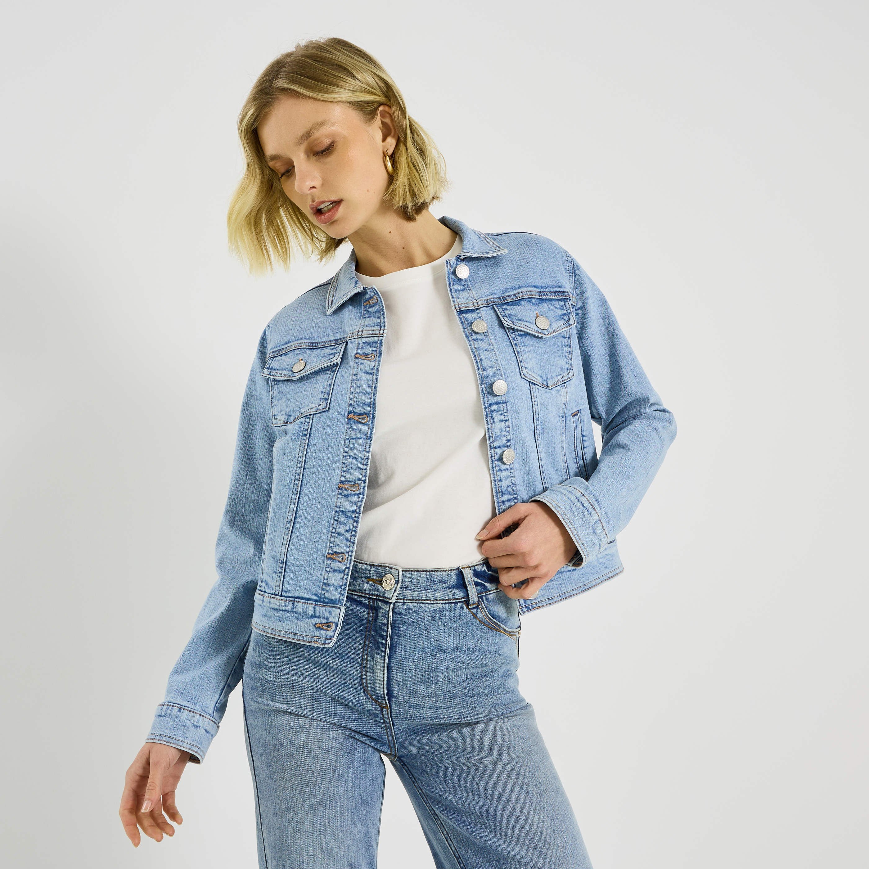 Veste en jean femme