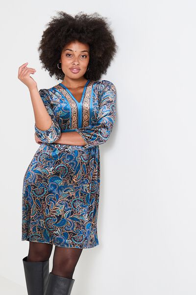 Robe col V femme