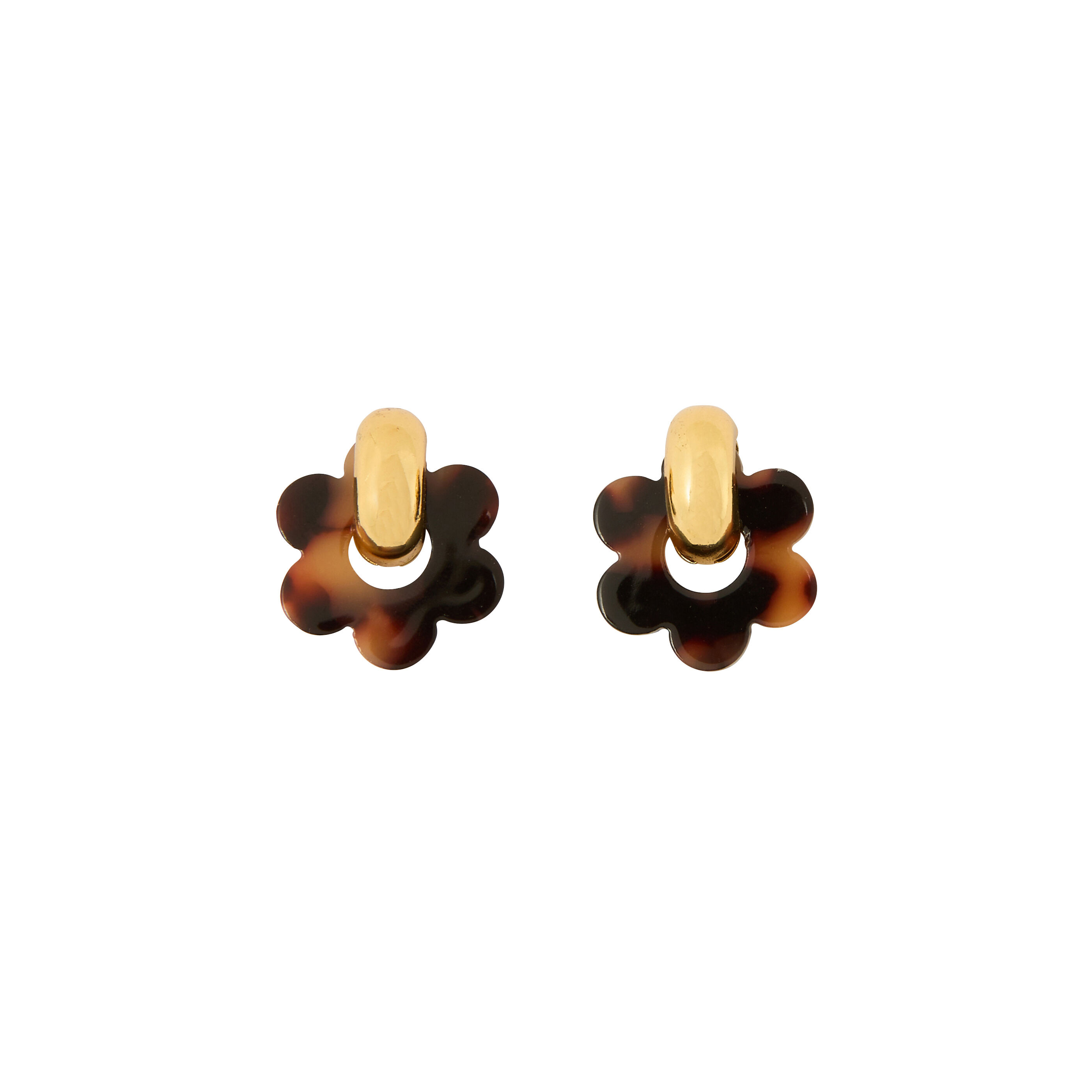 Boucles d'oreilles fleurs r&eacute;sine