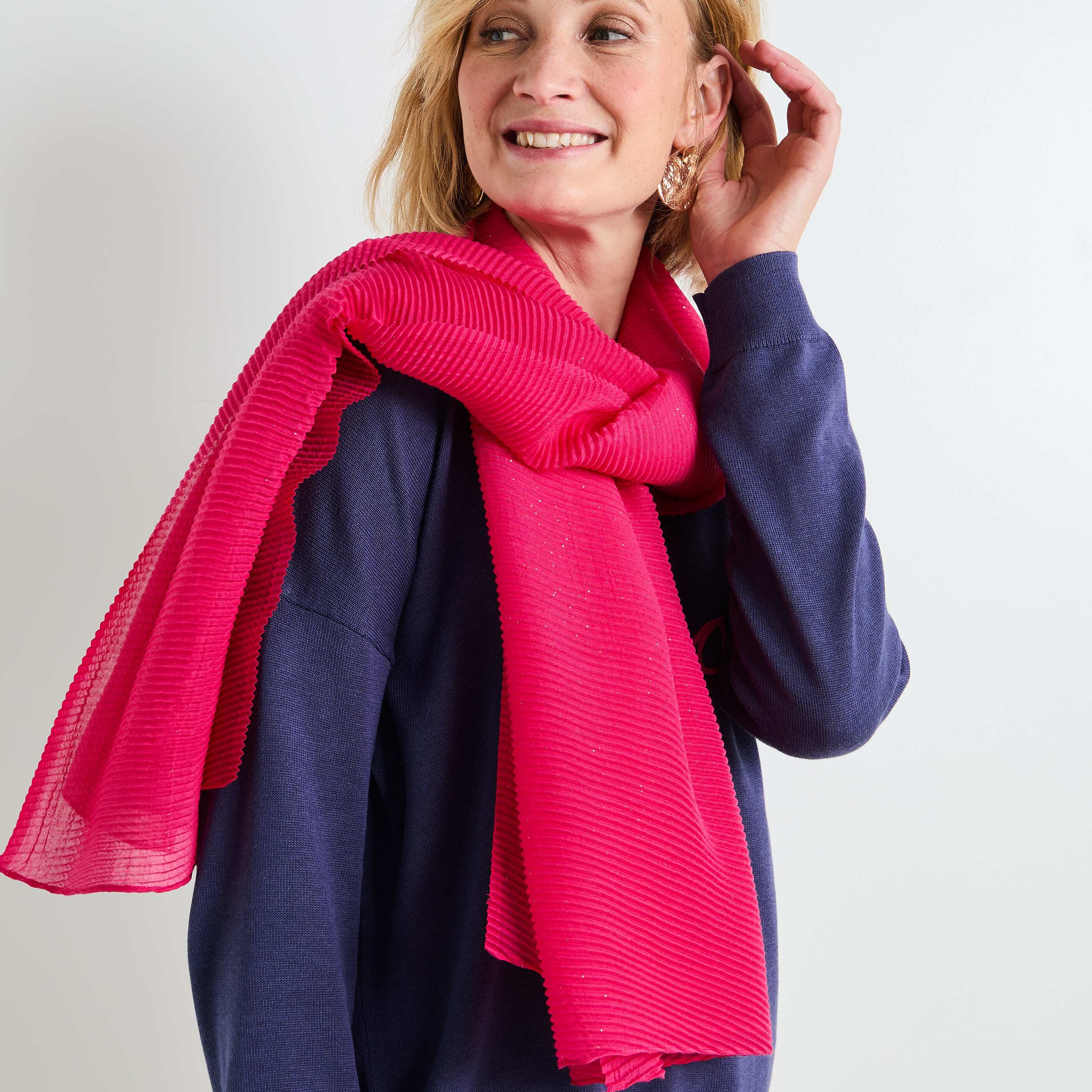 Etole pliss&eacute;e paillet&eacute;e femme