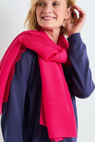 Etole plissée pailletée femme