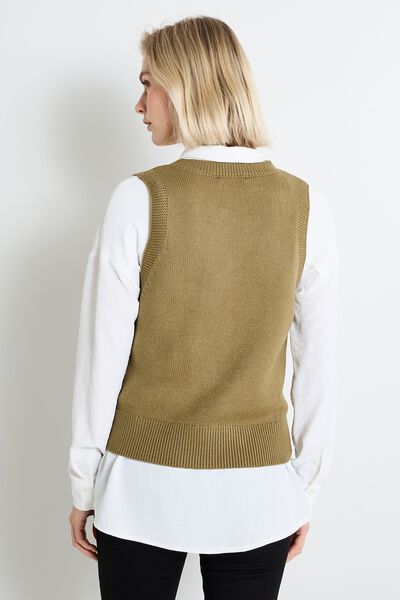 Pull col V femme