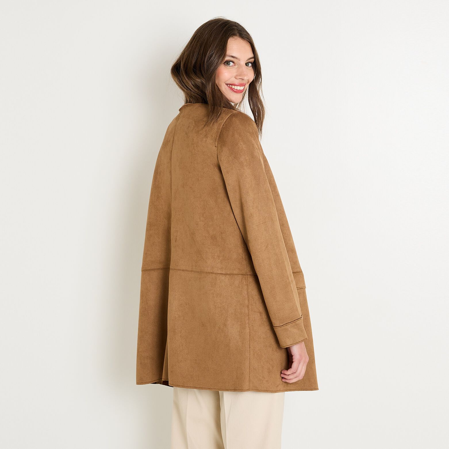Manteau suédine femme