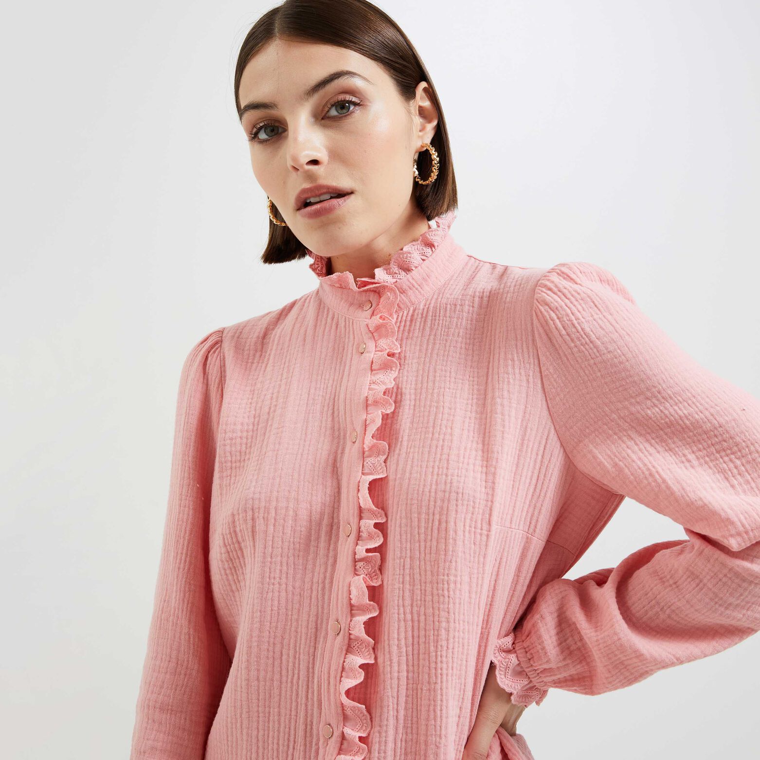 Chemise en gaze de coton femme