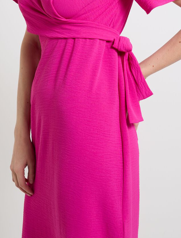 Robe longue drapée femme