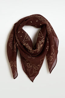 Foulard carré bicolore femme