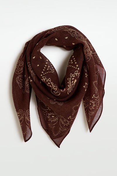 Foulard carré bicolore femme