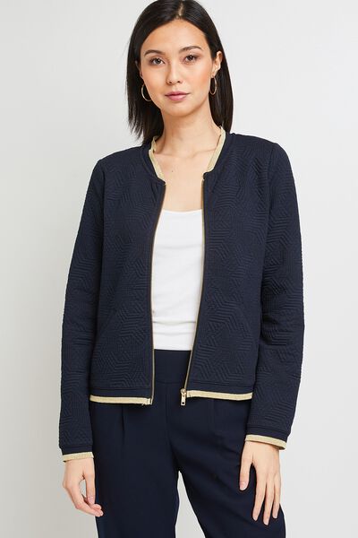 Veste en maille graphique femme