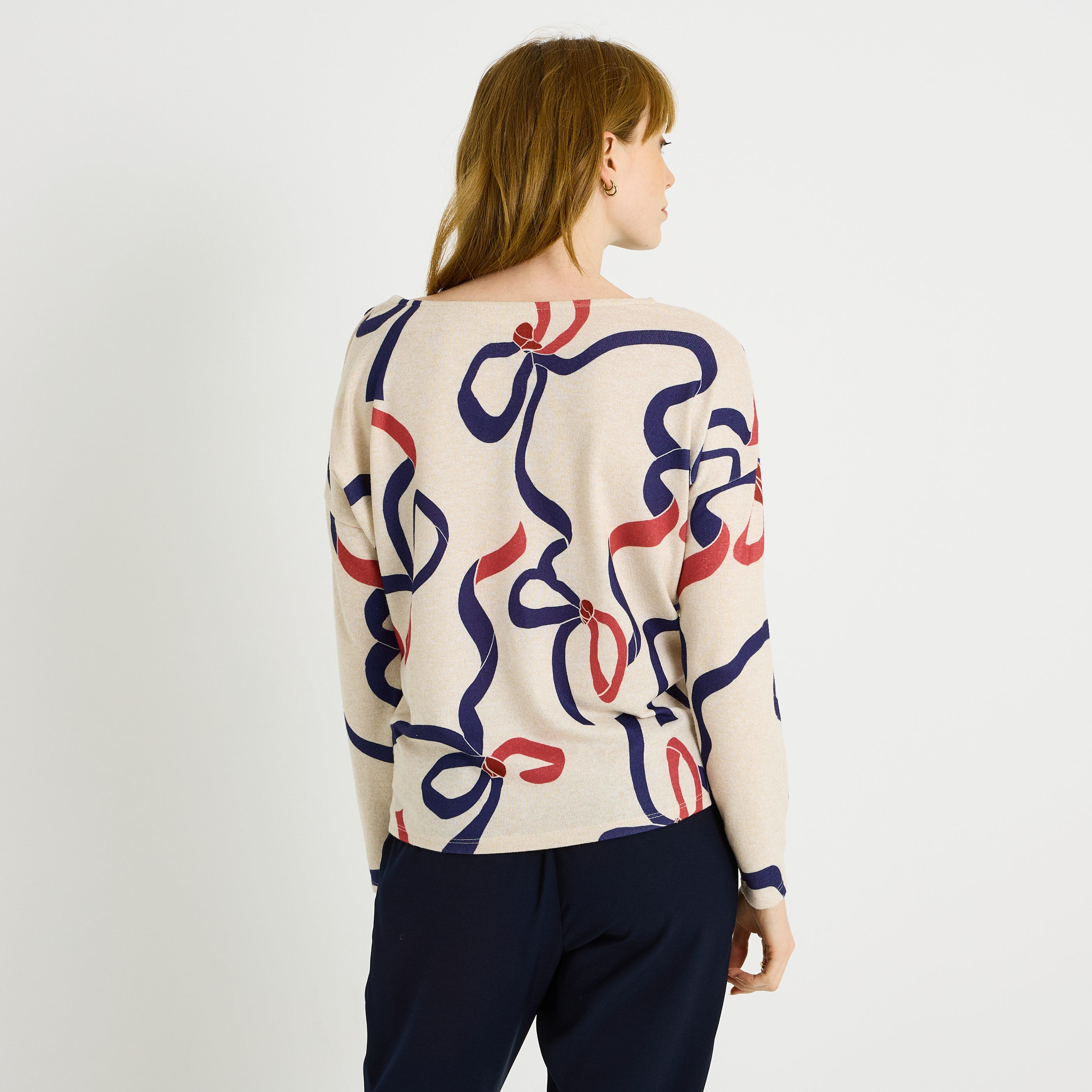 T-shirt imprim&eacute; n&oelig;ud femme