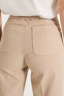 Jean flare raccourci POMPON F02 femme