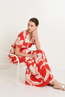 Robe longue imprimée femme