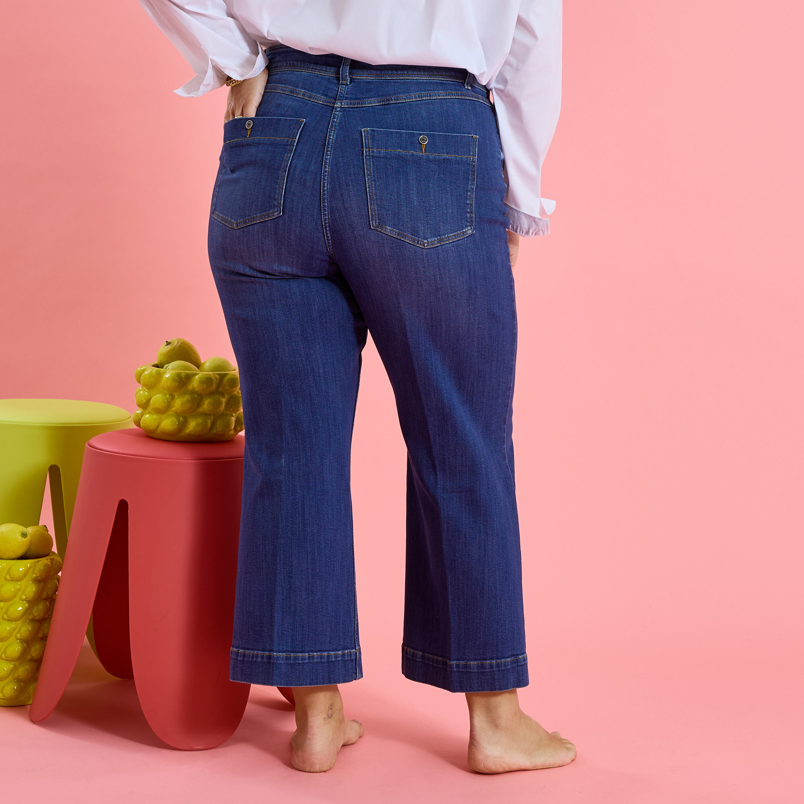 Jean flare raccourci KANSAS RF02 femme