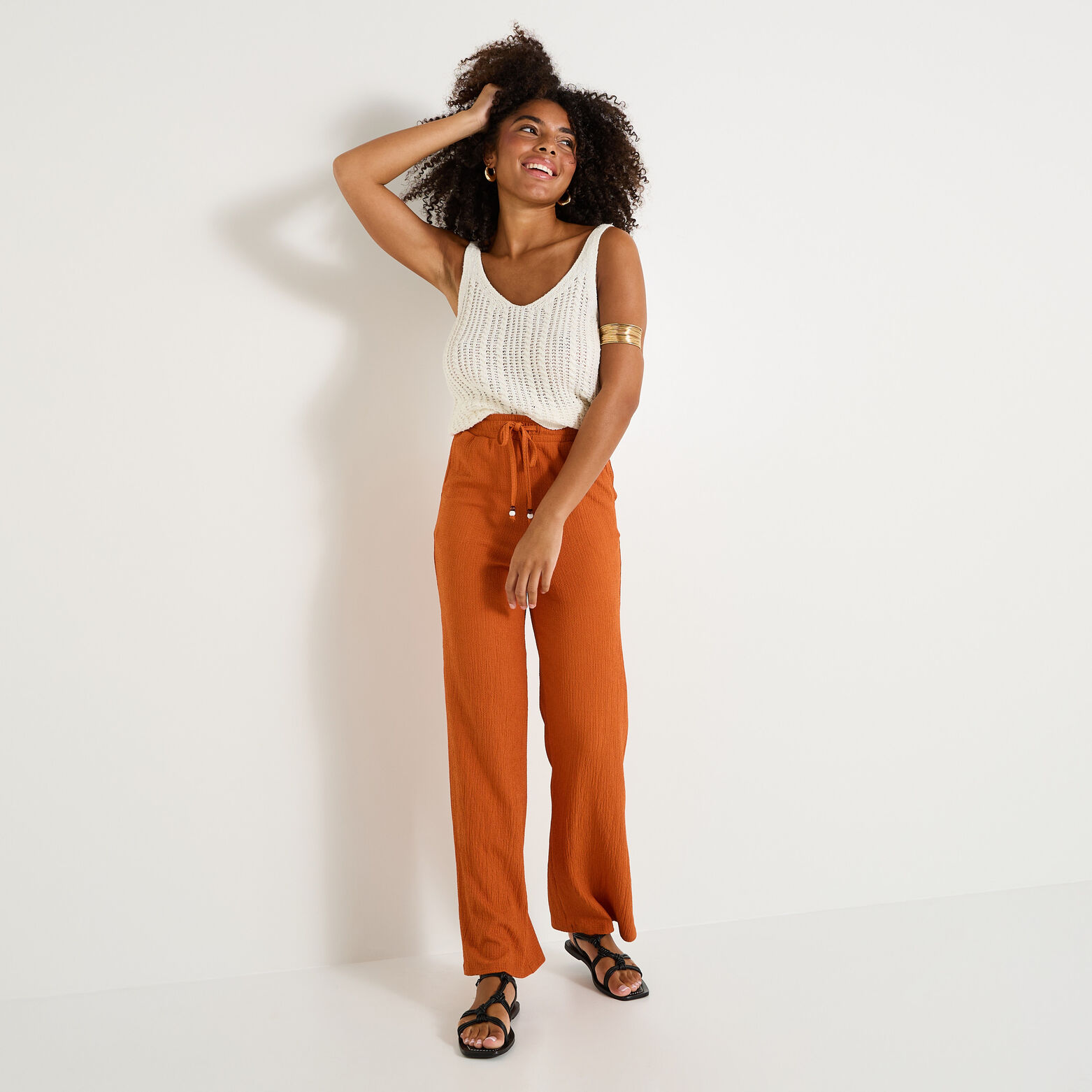 Pantalon en maille femme