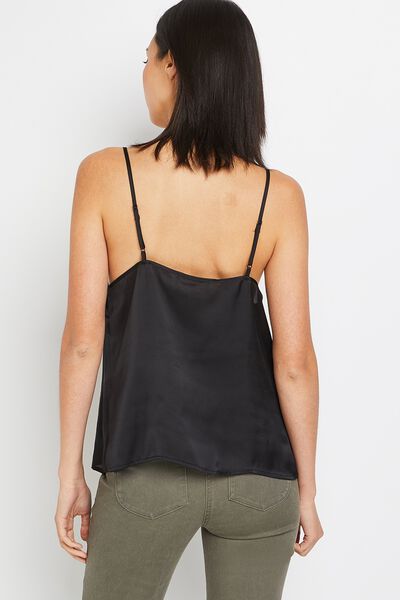 Débardeur satiné à bretelles femme