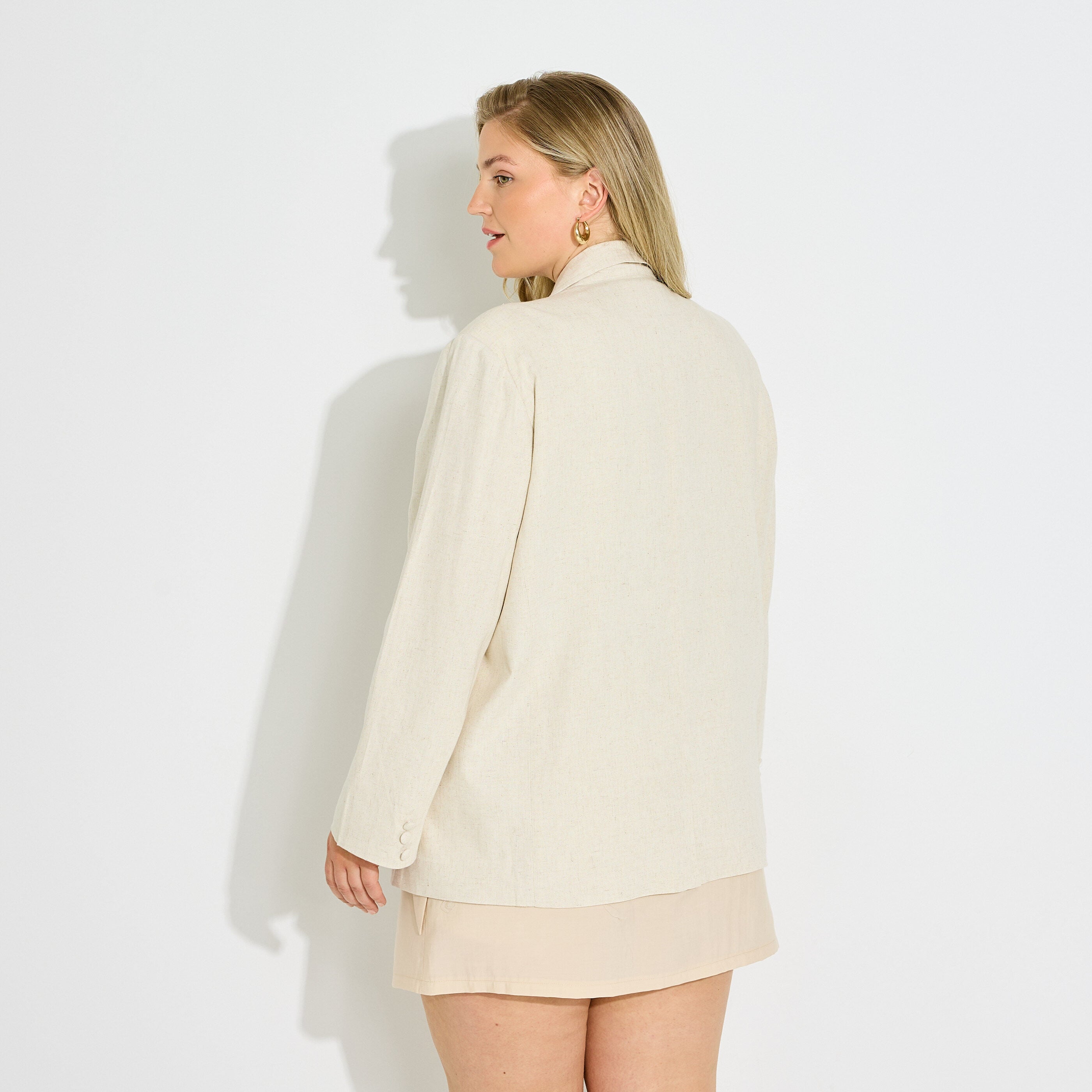 Blazer oversize uni femme
